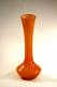 Vase à Tige Opaline Orange Vintage Italie 20cm 7.8in ère Spatiale Mcm