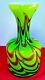 Vase En Opaline Style Pop Art Florence Murano Design Vert Années 70 Verre Opaline Italie Sp 350