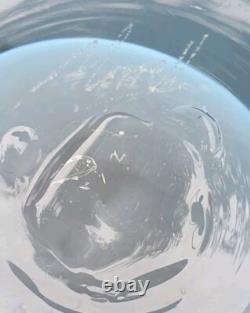 Vase en verre artistique australien époustouflant signé Richard Morrell en opaline bleue