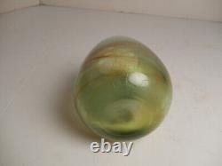 Vase en verre d'art iridescent opalescent craquelé de Dominic Labino de 1966