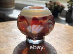Vase en verre d'art opalescent vintage