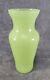 Vase En Verre D'art Opaline Jade Vert Ferro Murano étiquette Vintage Milieu Du Siècle U-5.1b