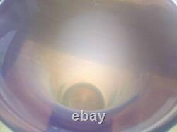 Vase en verre opalescent soufflé à la main de style Art Déco (sans marque) 6 pouces / 15,2 cm de hauteur