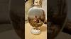 Vase En Verre Opalin Ancien Peint à La Main Art Paysager Moutons