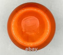 Vase en verre opalin tchèque Loetz Orange & Jaune Tango Art Déco Verre d'Art Vintage