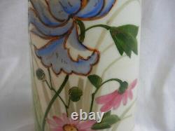 Vases En Verre Opaline Peint À La Main, Art Nouveau