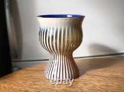 Verre Art Vintage Rare Vase Murano Style Vase De Sculpture Opalescent Blown Verre