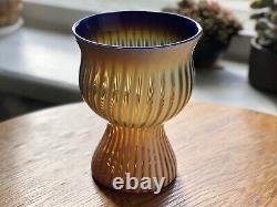Verre Art Vintage Rare Vase Murano Style Vase De Sculpture Opalescent Blown Verre