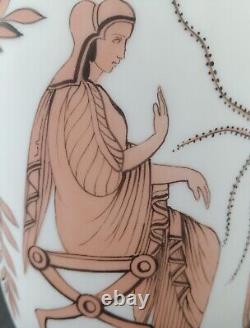 Verre opaline antique avec décorations de style étrusque fin de l'époque victorienne 40,8 cm 16
