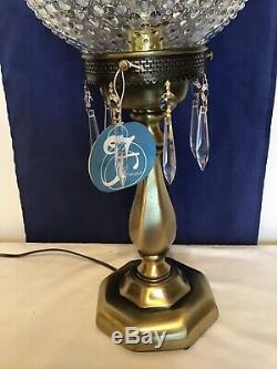 Vintage Fenton Art Glass Français Opalescent Cloutés Lampe