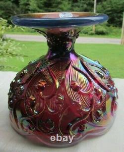 Vintage Fenton Plume Opalescent Carnival Verre Lily De La Vallée Fée Lampe 7