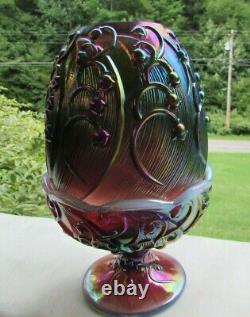 Vintage Fenton Plume Opalescent Carnival Verre Lily De La Vallée Fée Lampe 7