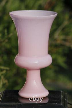 Vintage Italien Rose Opaline Médicis Vase Italie 60s 70s 26cm 10.3in