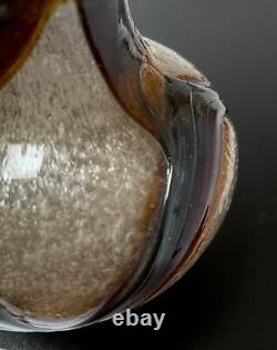 Vintage Spiegelau Allemagne Foam Opalescent En Mousse En Cristal Vase En Verre Marqué